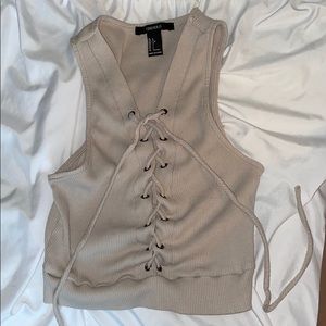 Super soft tied in the middle crop top